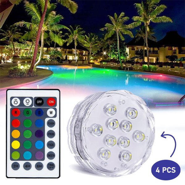 LUCI LED IMPERMEABILI (4 pezzi) - Poollights