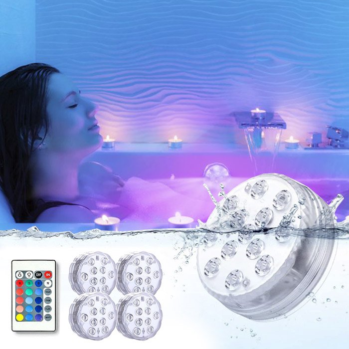 LUCI LED IMPERMEABILI (4 pezzi)