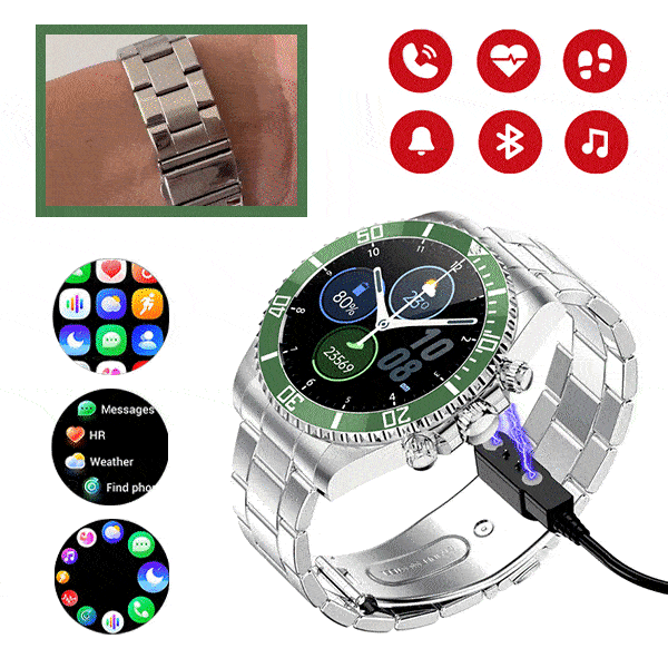 Orologio smart da uomo in acciaio inossidabile - Smarty