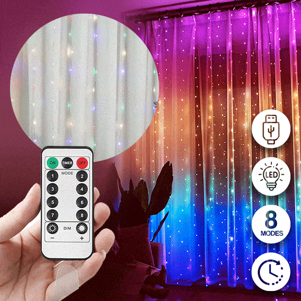 Tenda luminosa multicolore con 300 luci LED - Colorlights