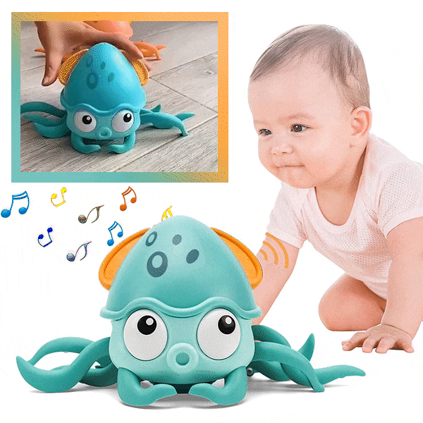Giocattolo interattivo di un polipo che striscia con musica e luci - Octopusy