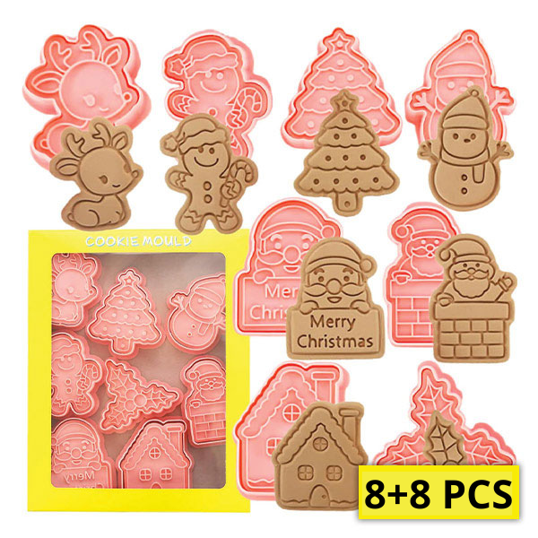 Stampi per biscotti natalizi (8 + 8 GRATIS) - Biscuity