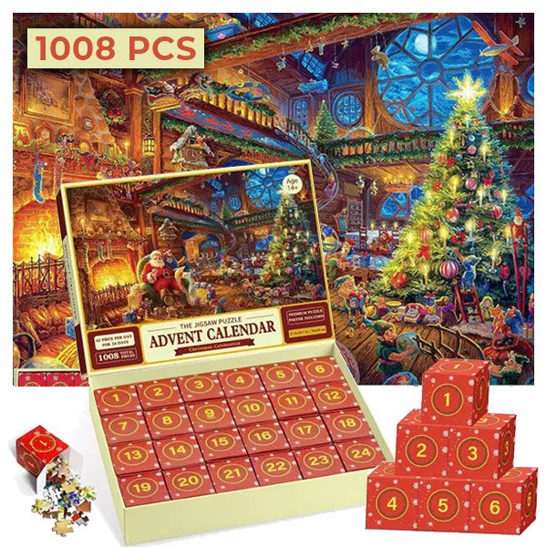 Calendario dell'Avvento di Natale con Puzzle (1008 Pezzi) - Puzzlex